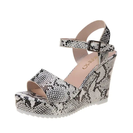 Flat Buckle Platform Sandals