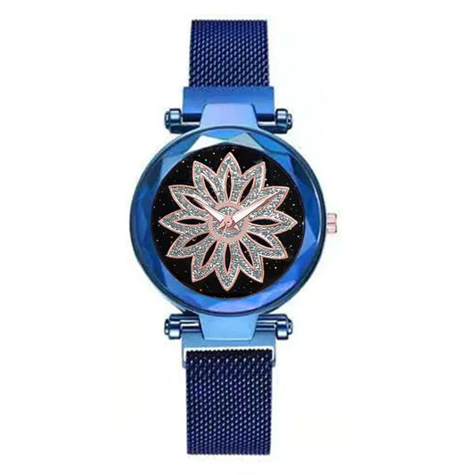 Starry Surface Women's Quartz Watch with Magnetic Design