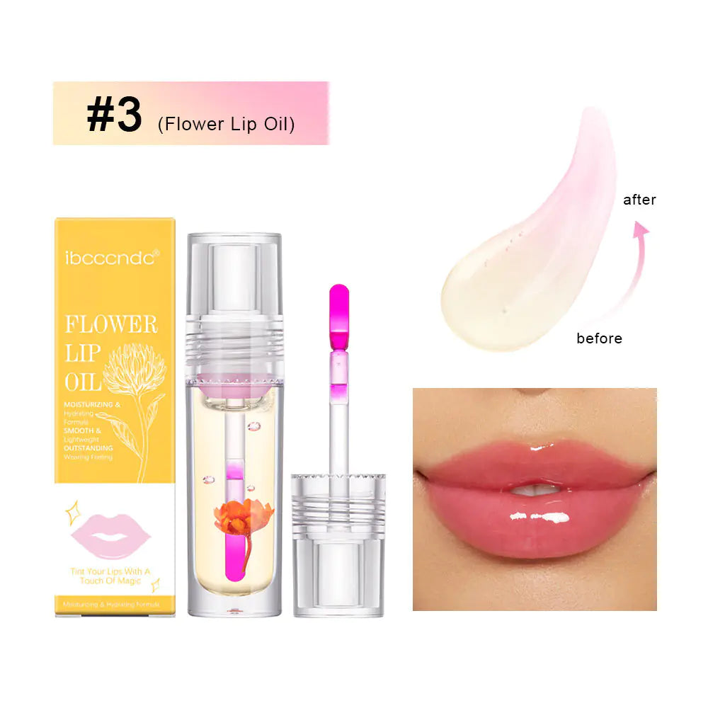 Color Changing Flower Lip Oil - Moisturizing Jelly Gloss