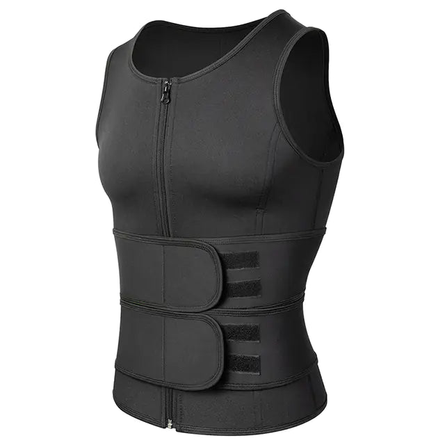 Men's Double Waistband Fitness Suit for Belly Tightening