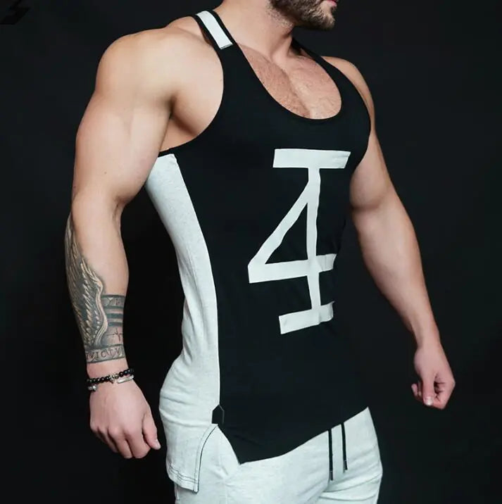 Men's Cotton Training Tank Top for Spring/Summer