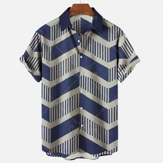 Hawaiian Harajuku Casual Men's Shirt in Polyester/Spandex