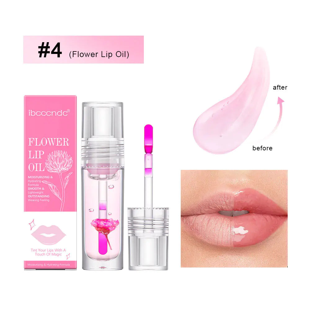 Color Changing Flower Lip Oil - Moisturizing Jelly Gloss