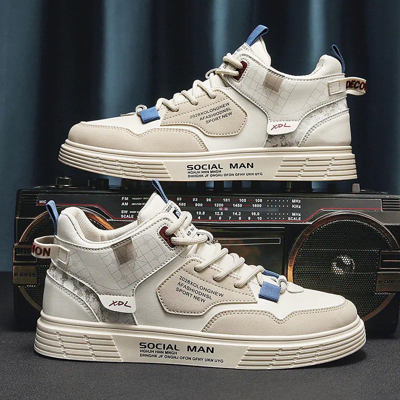 Trendy Mid-top Shock-absorbing Casual Men's Shoes