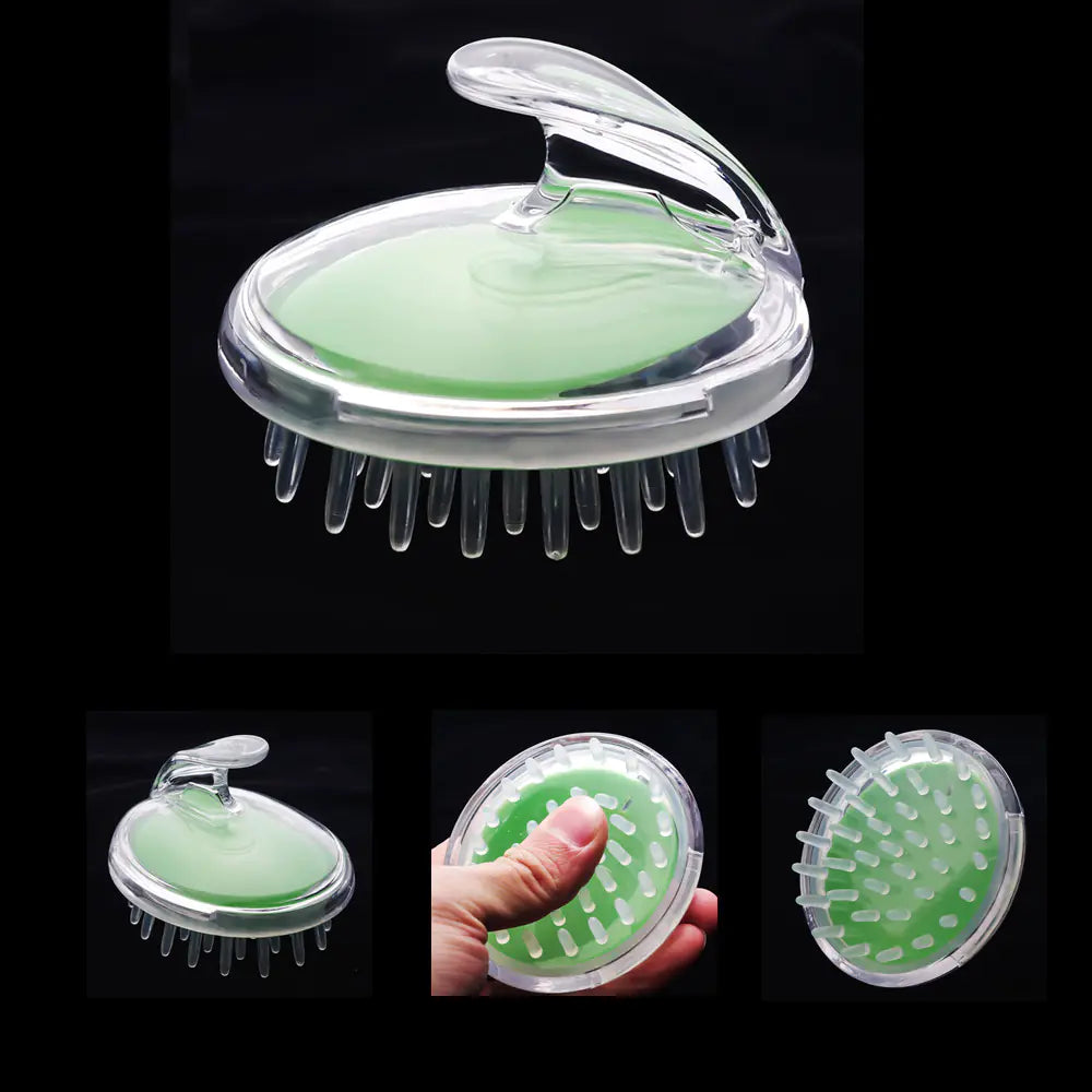 Silicone Scalp Massage Brush with Shower Gel Comb
