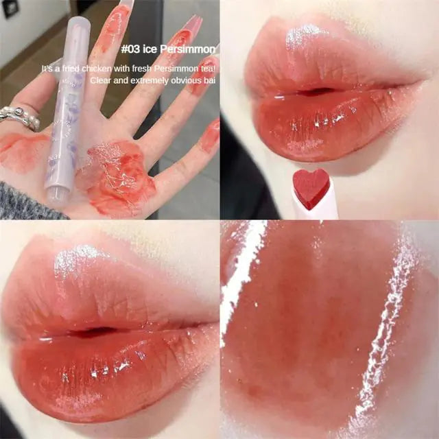 Flower Love Jelly Mirror Lipstick - Waterproof & Moisturizing