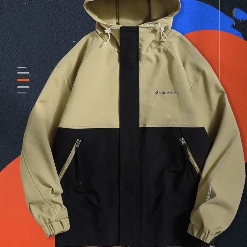 Multicolor Casual Hooded Jacket for Men