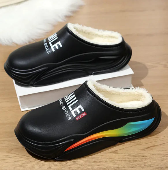 Pantuflas de algodón para hombre, informales, antideslizantes e impermeables, de alta gama.