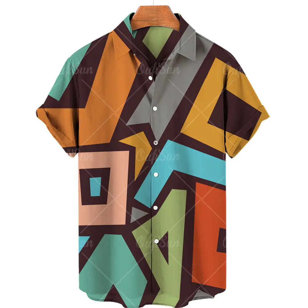 Hawaiian Casual Men's Shirt in Spandex and Polyester