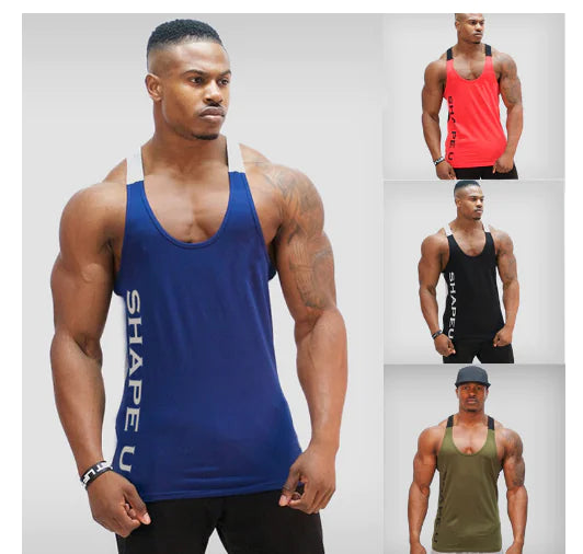 Men's Cotton Training Tank Top for Spring/Summer