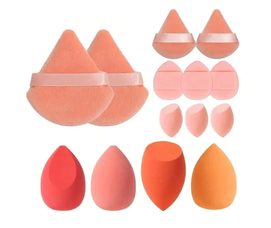 14-Piece Hydrophilic Polyurethane Cosmetic Sponge Set
