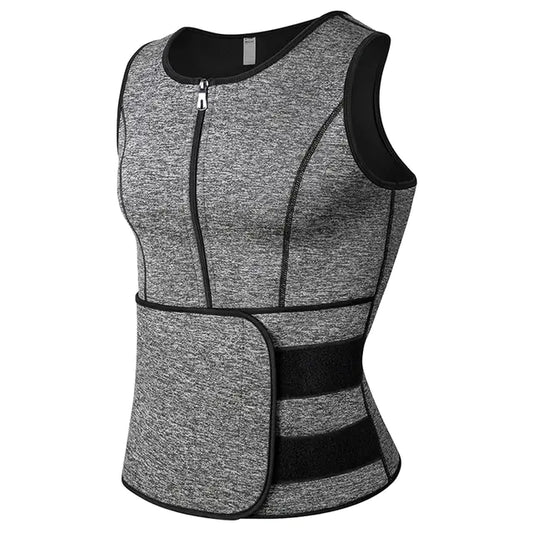 Men's Double Waistband Fitness Suit for Belly Tightening