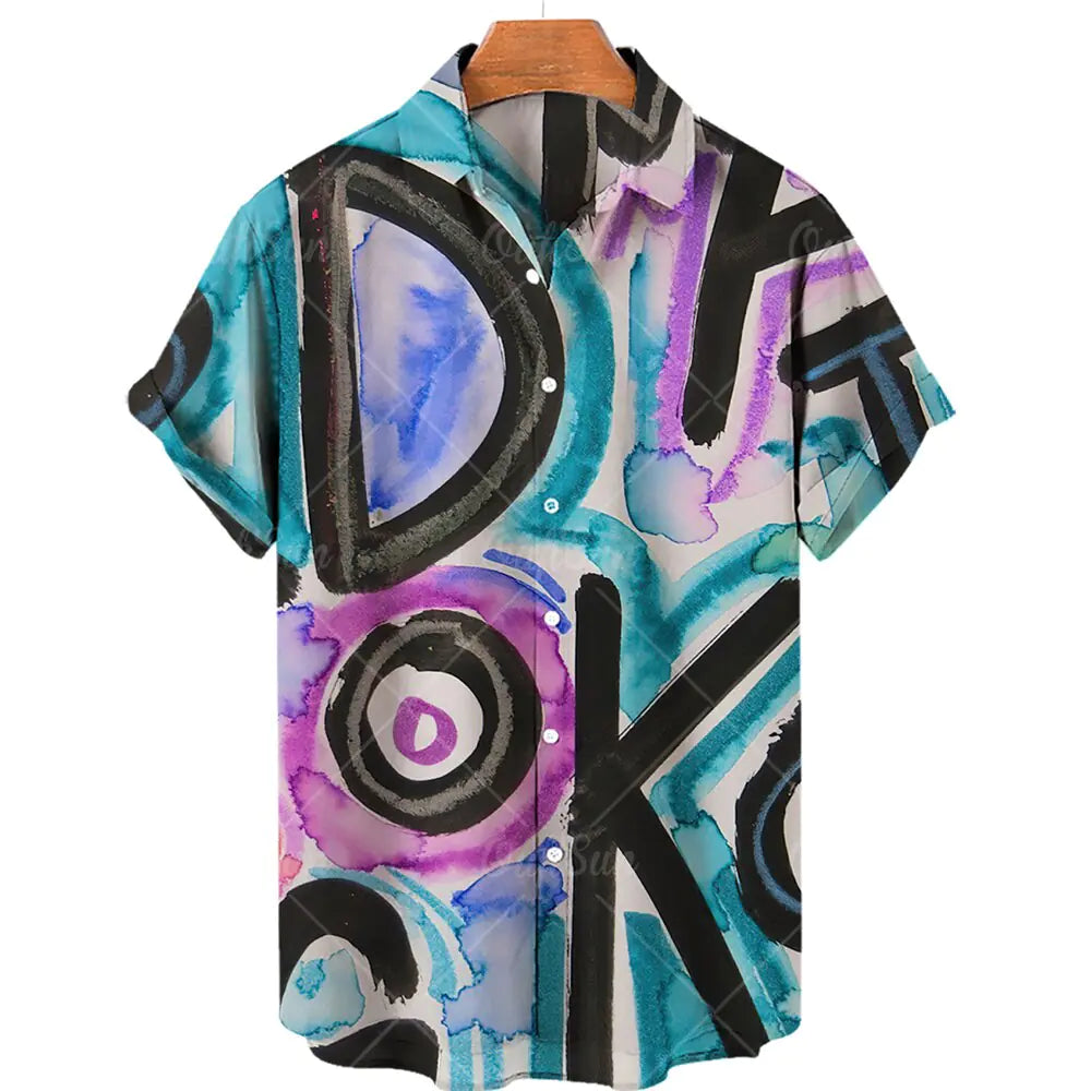 Hawaiian Casual Men's Shirt in Spandex and Polyester
