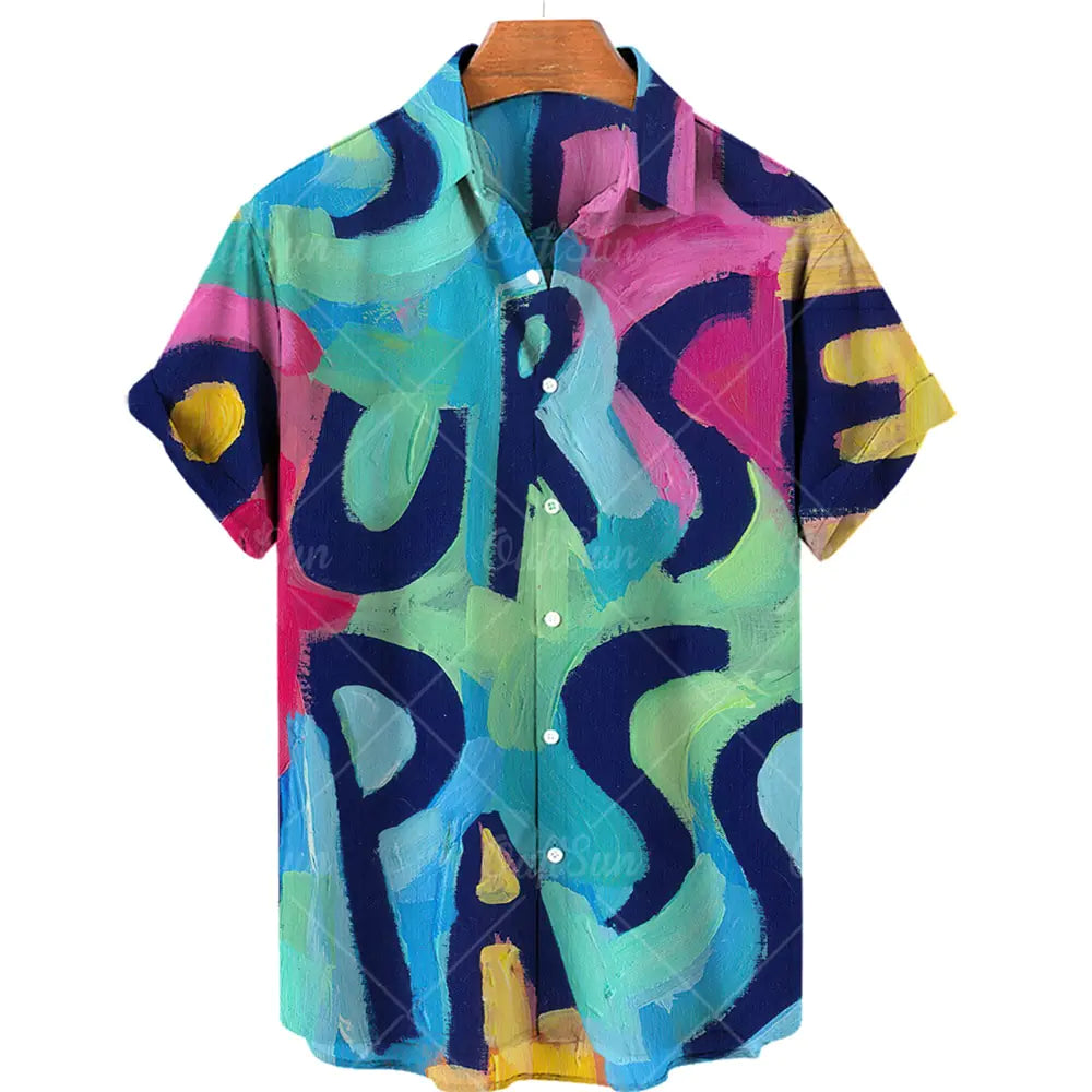 Hawaiian Casual Men's Shirt in Spandex and Polyester