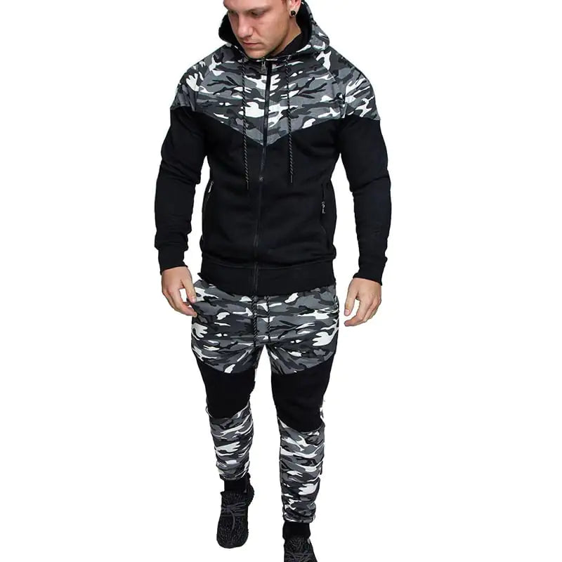 Men's Slim Fit Hooded Sweater Suit