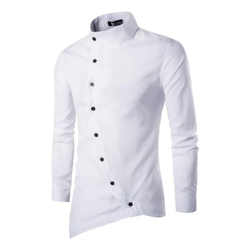 Trendy Long Sleeve Casual Solid Color Men's Shirt