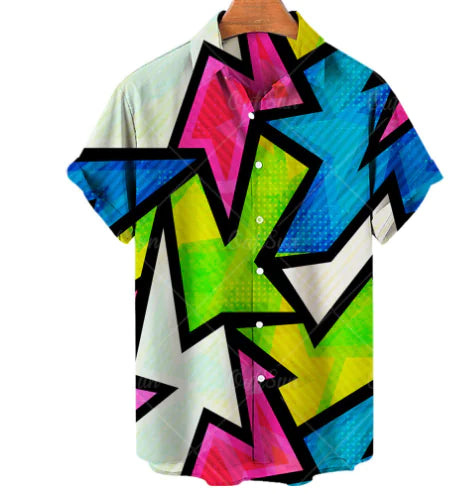 Hawaiian Casual Men's Shirt in Spandex and Polyester