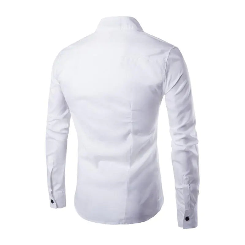 Trendy Long Sleeve Casual Solid Color Men's Shirt