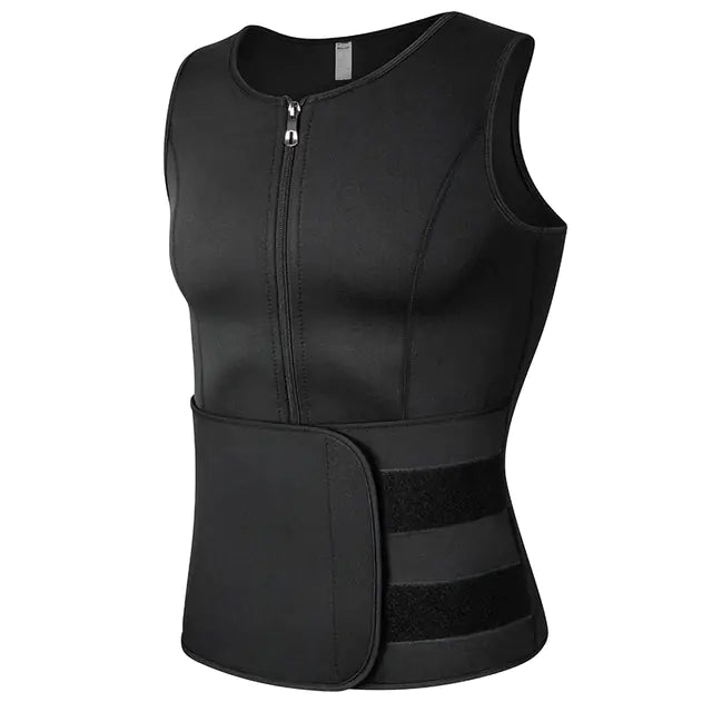 Men's Double Waistband Fitness Suit for Belly Tightening
