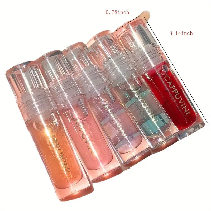 Cappuvini Shiny Crystal Jelly Lip Gloss - Moisturizing Finish