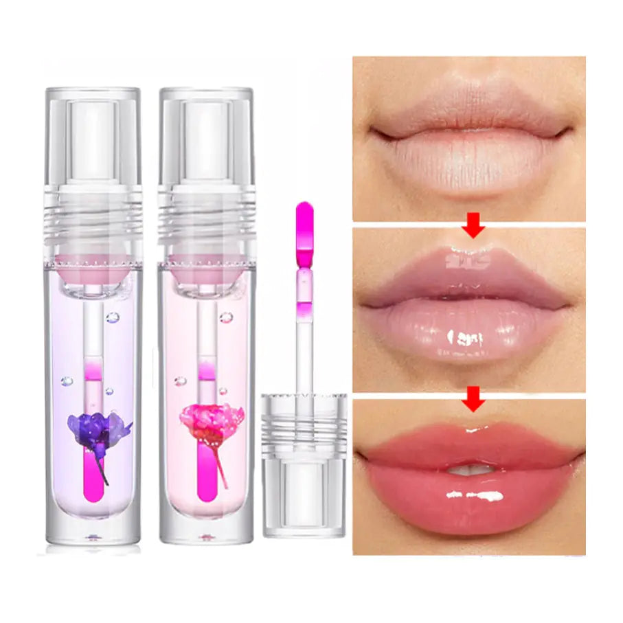 Color Changing Flower Lip Oil - Moisturizing Jelly Gloss