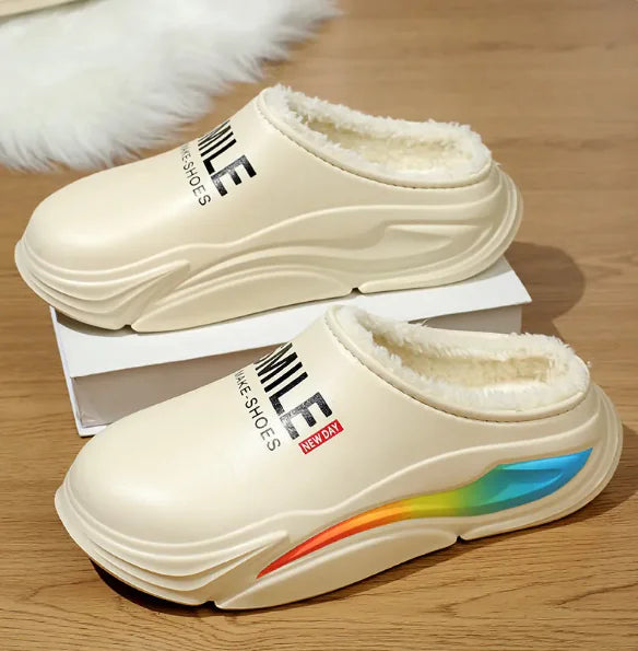 Pantuflas de algodón para hombre, informales, antideslizantes e impermeables, de alta gama.