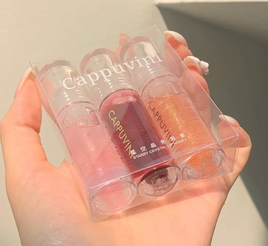 Cappuvini Shiny Crystal Jelly Lip Gloss - Moisturizing Finish