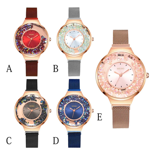 Stylish Multicolor Sand Rolling Ball Women's Watch
